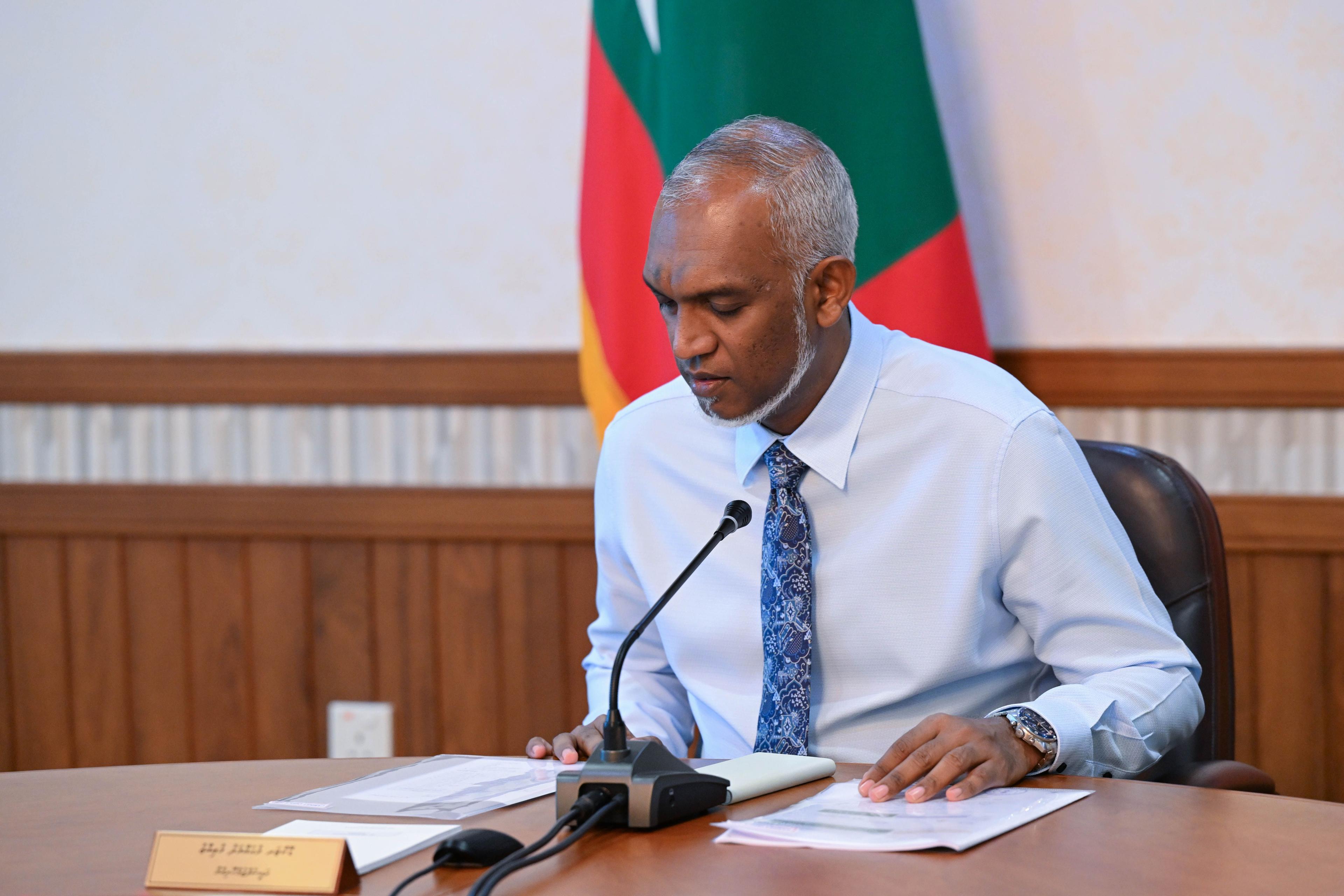 ރައީސުލްޖުމްހޫރިއްޔާ ޑރ. މުހަންމަދު މުއިއްޒު--- ފޮޓޯ: ރައީސް އޮފީސް