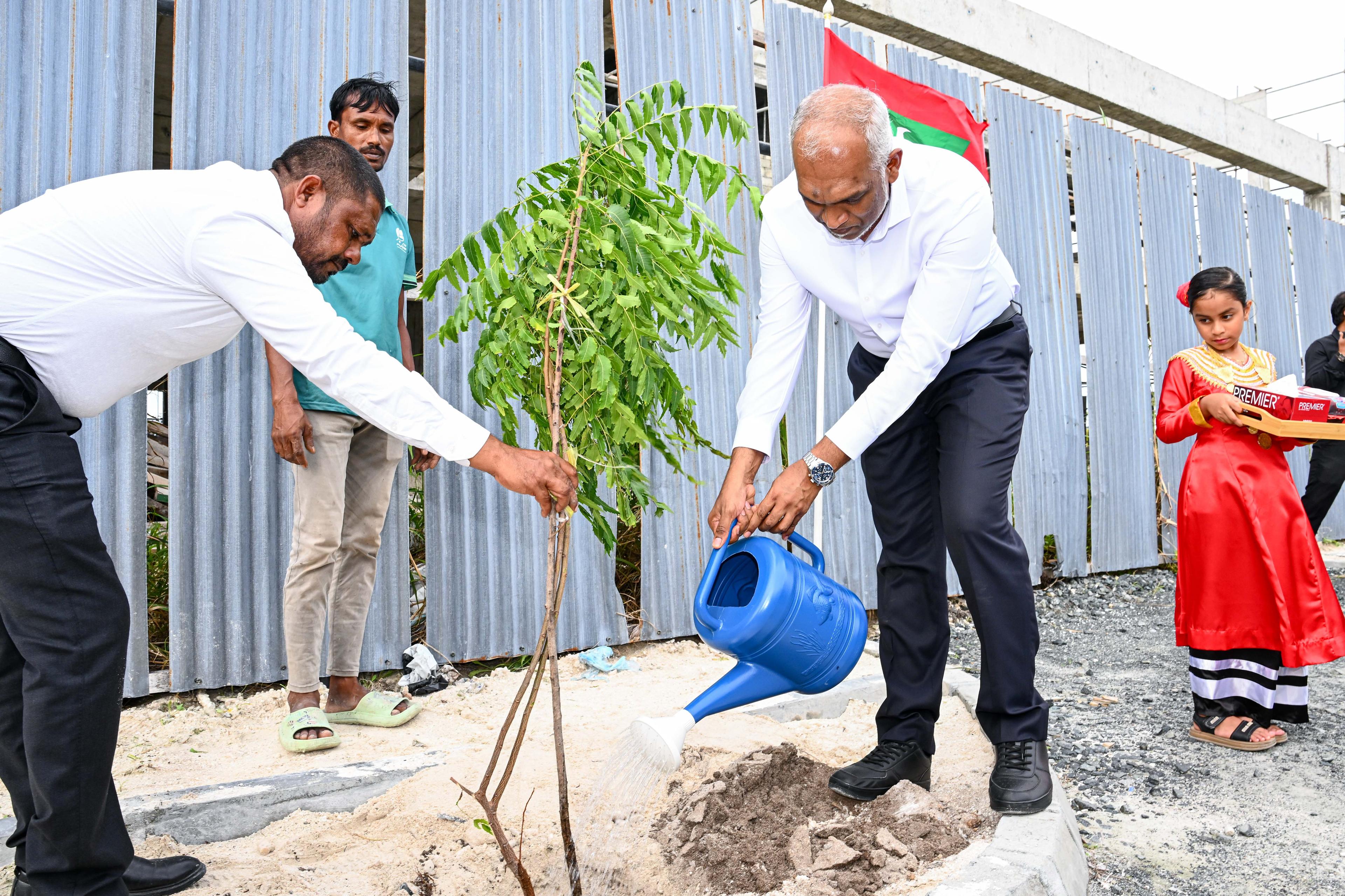 އއ. އުކުޅަހުގައި ކުރިއަށްގެންދެވި ގަސް އިންދުމުގެ ހަރަކާތުގައި ރައީސުލްޖުމްހޫރިއްޔާގެ ދެކަނބަލުން ބައިވެރިވެވަޑައިގެންފި